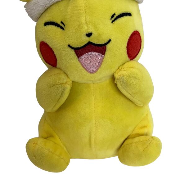Pokemon 2021 Pikachi Santa Hat Holiday Plush - Picture 2 of 5
